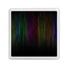 Line Rain Rainbow Light Stripes Lines Flow Memory Card Reader (square)  by Mariart