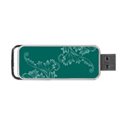 Leaf Green Blue Sexy Portable Usb Flash (two Sides) by Mariart