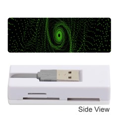 Space Green Hypnotizing Tunnel Animation Hole Polka Green Memory Card Reader (stick)  by Mariart