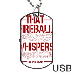 Fireball Whiskey Humor  Dog Tag Usb Flash (two Sides) by crcustomgifts