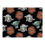 Pattern Halloween Werewolf Mummy Vampire iCreate Double Sided Flano Blanket (Mini)  35 x27  Blanket Front