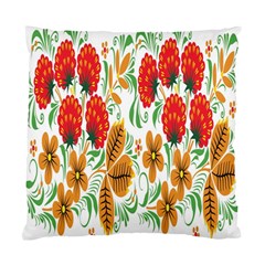 Flower Floral Red Yellow Leaf Green Sexy Summer Standard Cushion Case (two Sides) by Mariart