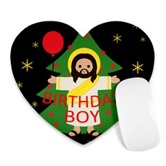 Jesus - Christmas Heart Mousepads by Valentinaart