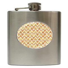 Food Pizza Bread Pasta Triangle Hip Flask (6 Oz) by Mariart