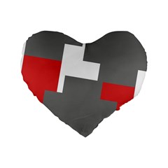 Cross Abstract Shape Line Standard 16  Premium Heart Shape Cushions by Celenk