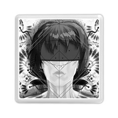 Beautiful Bnw Fractal Feathers For Major Motoko Memory Card Reader (square)  by jayaprime