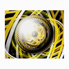 Incredible Eye Of A Yellow Construction Robot Small Glasses Cloth (2-side) by jayaprime