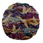 Textile Fabric Cloth Pattern Large 18  Premium Round Cushions Front