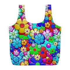 Flowers Ornament Decoration Full Print Recycle Bags (l)  by Celenk