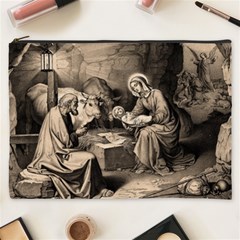 The Birth Of Christ Cosmetic Bag (xxxl)  by Valentinaart