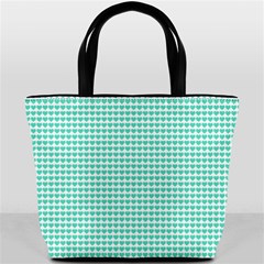Tiffany Aqua Blue Candy Hearts On White Bucket Bags by PodArtist