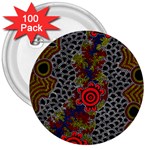 Aboriginal Art - Campsite 3  Buttons (100 pack)  Front