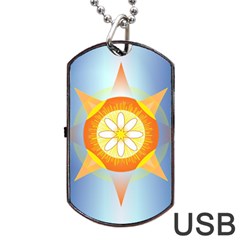 Star Pattern Background Dog Tag Usb Flash (two Sides) by Celenk
