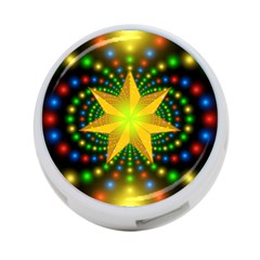 Christmas Star Fractal Symmetry 4-port Usb Hub (two Sides)  by Celenk