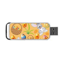 Easter Bunny And Egg Basket Portable Usb Flash (two Sides) by allthingseveryone