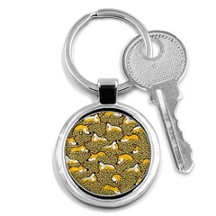 Sleeping Corgi Key Chains (round)  by Celenk