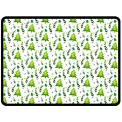 Watercolor Christmas Tree Double Sided Fleece Blanket (large)  by patternstudio
