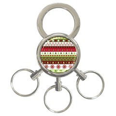 Christmas Spirit Pattern 3-ring Key Chains by patternstudio