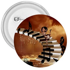 Cute Little Girl Dancing On A Piano 3  Buttons by FantasyWorld7