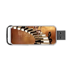 Cute Little Girl Dancing On A Piano Portable Usb Flash (two Sides) by FantasyWorld7