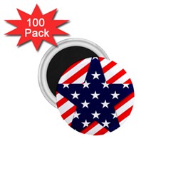 Patriotic Usa Stars Stripes Red 1 75  Magnets (100 Pack)  by Celenk