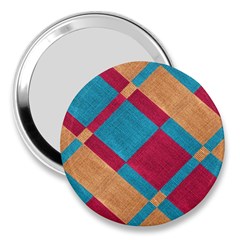 Fabric Textile Cloth Material 3  Handbag Mirrors by Celenk