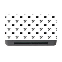 Black Pixel Skull Pirate Memory Card Reader With Cf by jumpercat