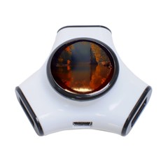River Water Reflections Autumn 3-port Usb Hub by BangZart