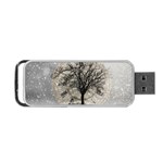 Snow Snowfall New Year S Day Portable USB Flash (One Side) Front