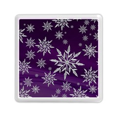 Christmas Star Ice Crystal Purple Background Memory Card Reader (square)  by BangZart