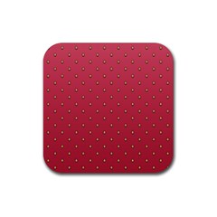 Strawberry Pattern Rubber Coaster (square)  by jumpercat