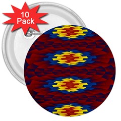 Geometric Pattern 3  Buttons (10 Pack)  by linceazul
