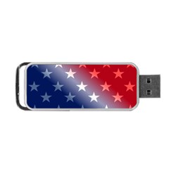 America Patriotic Red White Blue Portable Usb Flash (two Sides) by BangZart