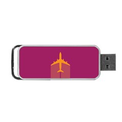 Airplane Jet Yellow Flying Wings Portable Usb Flash (two Sides) by BangZart