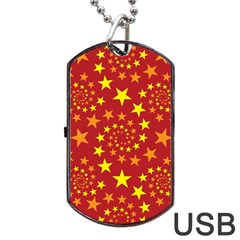 Star Stars Pattern Design Dog Tag Usb Flash (one Side) by BangZart