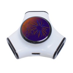 Sylvester New Year S Day Year Party 3-port Usb Hub by BangZart