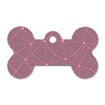 Triangle Background Abstract Dog Tag Bone (One Side) Front