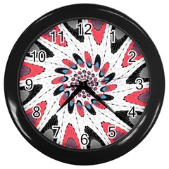 High Contrast Twirl Wall Clocks (black) by linceazul