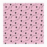 Love Hearth Pink Pattern Medium Glasses Cloth Front