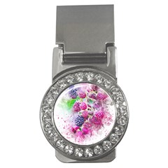 Blackberry Fruit Art Abstract Money Clips (cz)  by Celenk