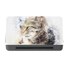 Cat Animal Art Abstract Watercolor Memory Card Reader With Cf by Celenk