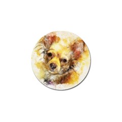 Dog Animal Art Abstract Watercolor Golf Ball Marker by Celenk