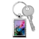Lizard Reptile Art Abstract Animal Key Chains (Rectangle)  Front