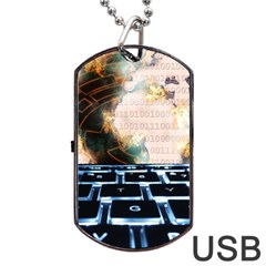 Ransomware Cyber Crime Security Dog Tag Usb Flash (one Side) by Celenk