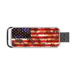 American Flag Usa Symbol National Portable Usb Flash (one Side) by Celenk