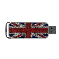 Union Jack Flag Uk Patriotic Portable Usb Flash (one Side) by Celenk