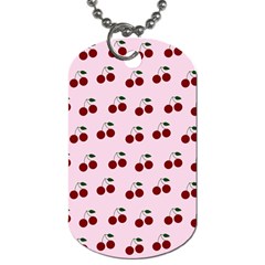 Pink Cherries Dog Tag (one Side) by snowwhitegirl