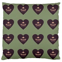 Cupcake Green Standard Flano Cushion Case (one Side) by snowwhitegirl
