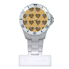 Cupcake Pumpkin Orange Grey Plastic Nurses Watch by snowwhitegirl