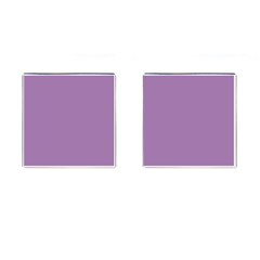 Grey Lily Cufflinks (square) by snowwhitegirl